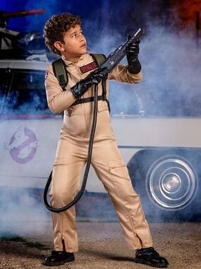 Kids Beige Ghostbuster Costume with Proton Pack